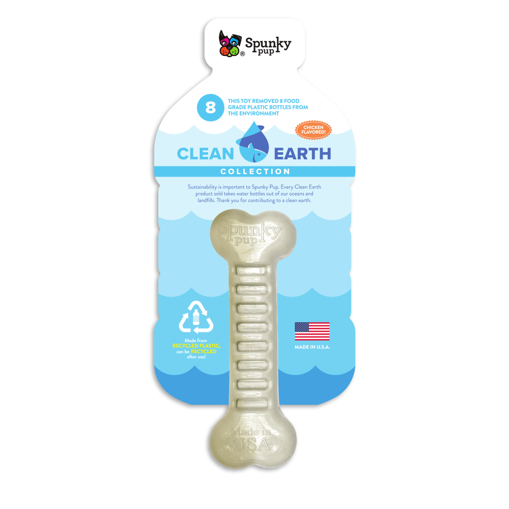 Spunky Pup Clean Earth Bone, 5-5/16in x 1-13/16in x 15/16in, White MPN:7103