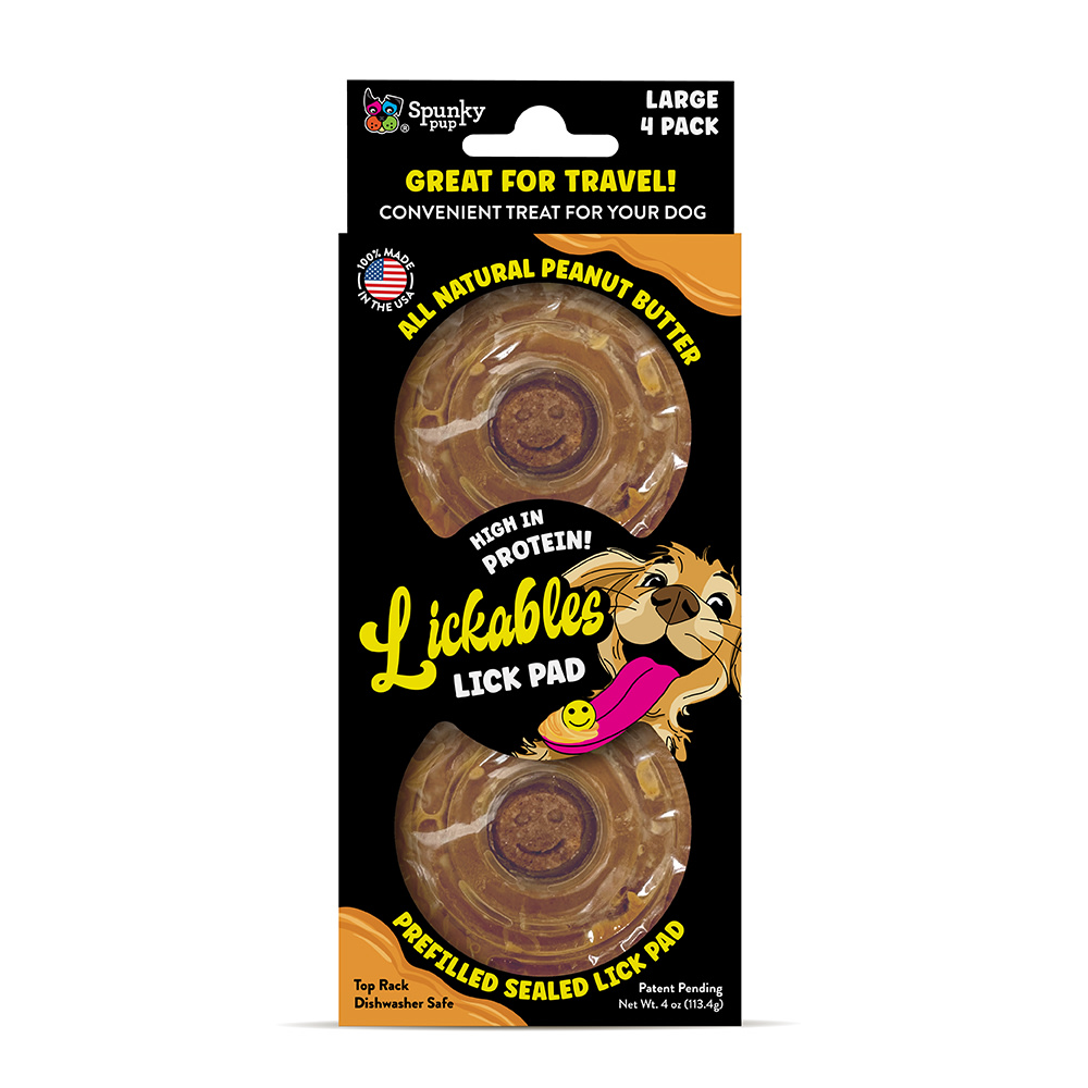 Spunky Pup Lickables Pads, Peanut Butter, Set Of 4 Pads MPN:SP5122