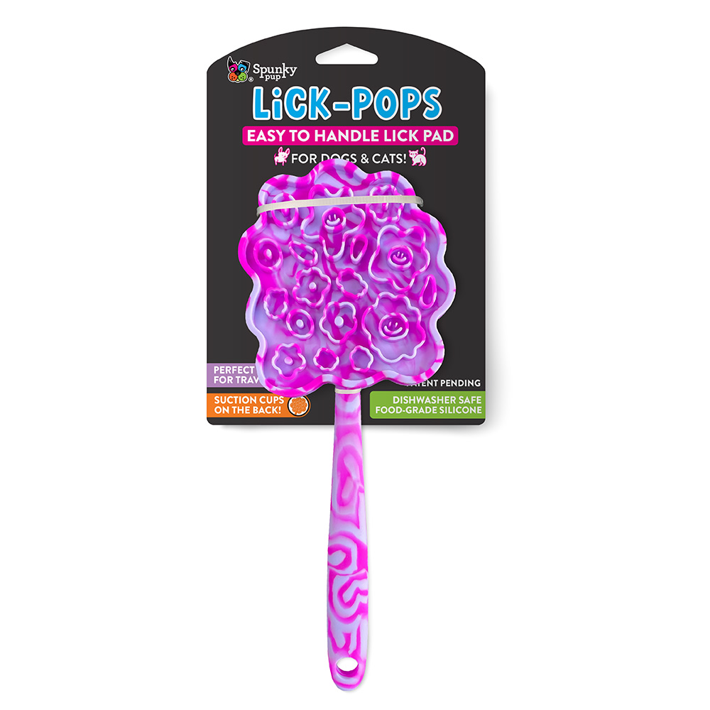 Spunky Pup Lick Pop Pad, Tree, 7-15/16in x 5-7/16in, Pink/Purple MPN:SP5135