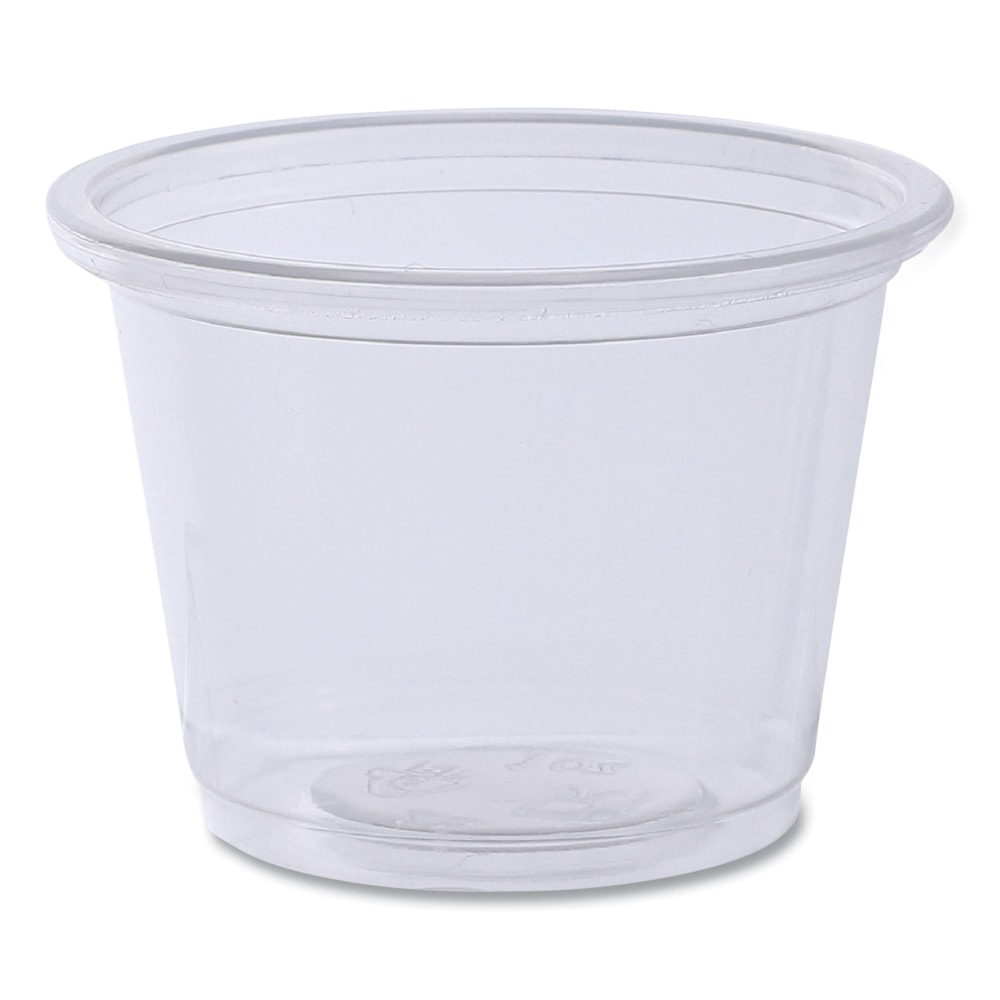 Boardwalk Souffle/Portion Cups, 1 Oz, Clear, 20 Cups Per Sleeve, Carton Of 125 Sleeves MPN:BWKPRTN1TS
