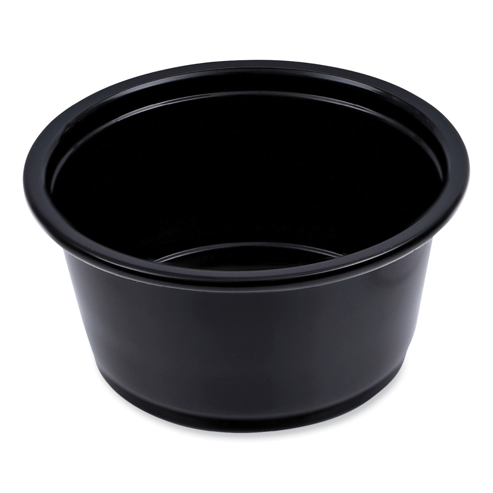 Boardwalk Souffle/Portion Cups, 2 Oz, Black, 125 Cups Per Sleeve, Carton Of 20 Sleeves MPN:BWKPRTN2BL
