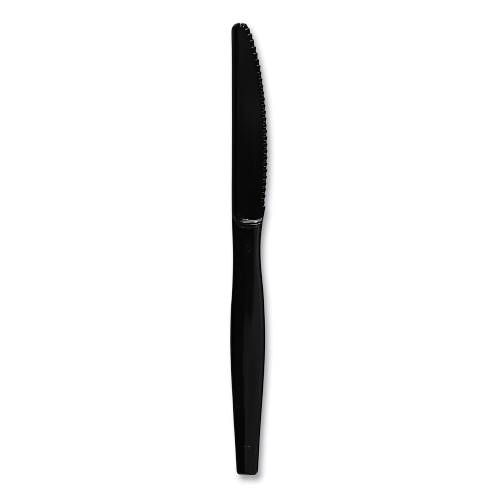 Boardwalk Heavyweight Polystyrene Cutlery, Knife, 6-7/16inL, Black, Carton Of 1, 000 Knives MPN:BWKKNIFEHWBLA