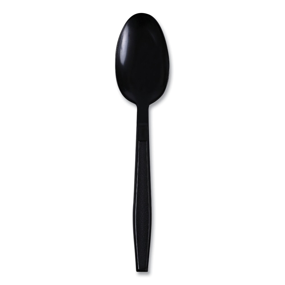 Boardwalk Heavyweight Wrapped Polypropylene Cutlery, Teaspoon, 6-1/2inL, Black, Carton Of 1, 000 Teaspoons MPN:BWKTSHWPPBIW