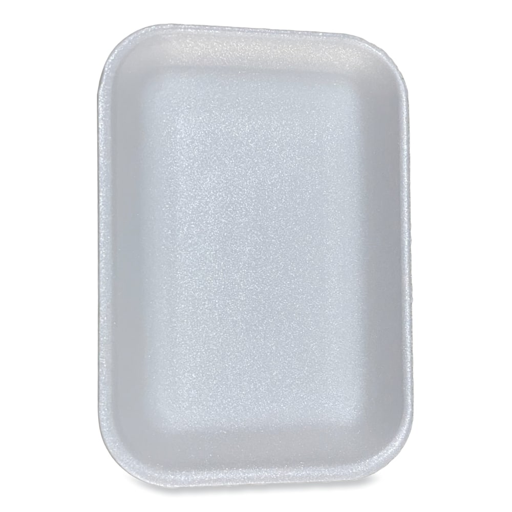 GEN Meat Trays, #2, 1-1/8inH x 8-1/2inW x 6-1/16inD, White, Pack Of 500 Trays MPN:2WH