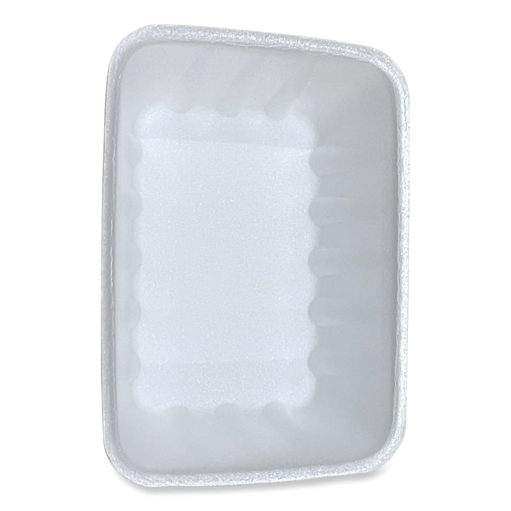 GEN Meat Trays, #42K, 2-1/4inH x 8-3/4inW x 6-3/8inD, White, Pack Of 252 Trays MPN:42WH