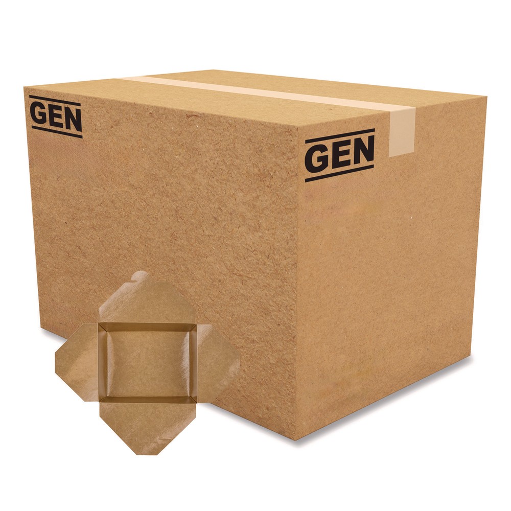 GEN Reclosable Paper Kraft Take-Out Boxes, 54 Oz 1-13/16inH x 8-9/16inW x 6-5/16inD, Brown, Pack Of 200 Boxes MPN:KS10121