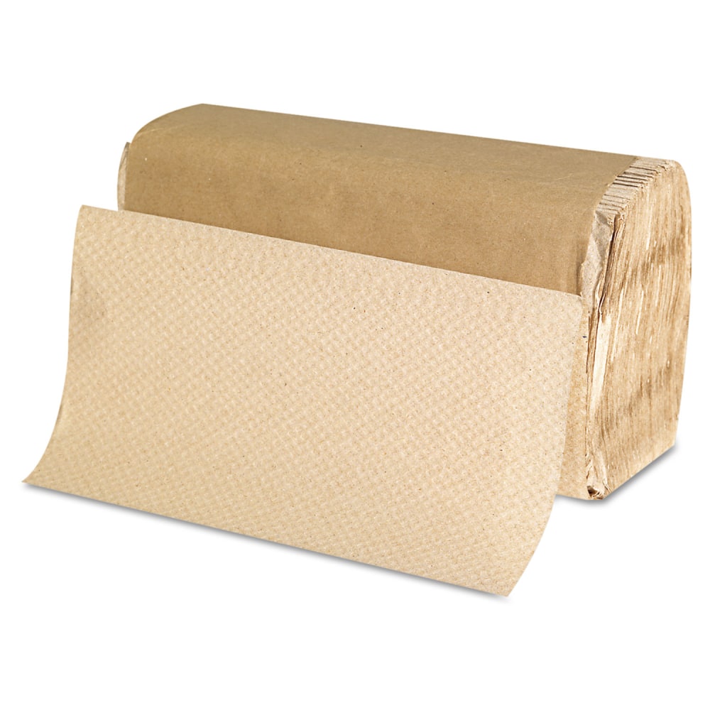 GEN Folded Singlefold Paper Towels, 9 x 9.45, Natural, 250/Pack, 16 Packs/Carton MPN:G1507
