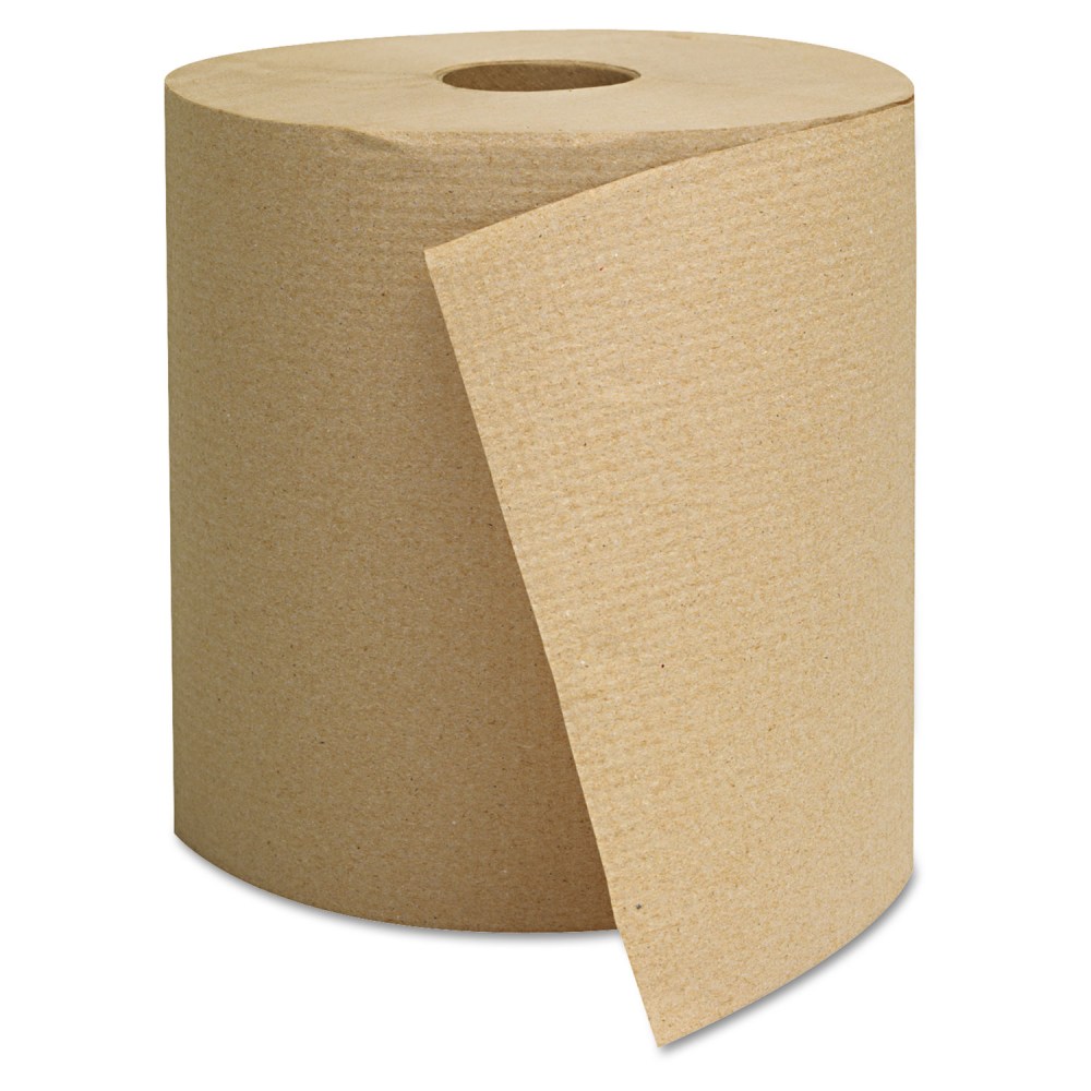 GEN Hardwound Towels, 1-Ply, 800 ft, Brown, 6 Rolls/Carton MPN:G1825