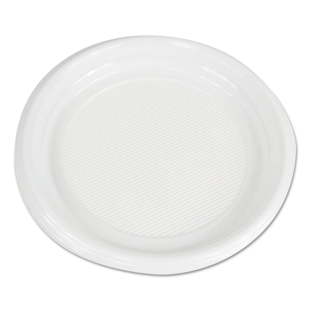 Boardwalk Hi-Impact Plastic Plates, 9in, White, Carton Of 500 Plates MPN:BWKPLTHIPS9WH