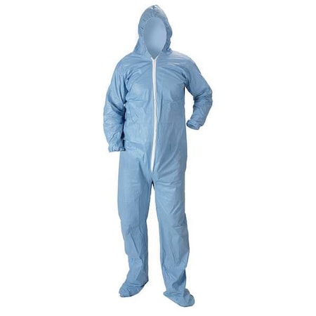 Flame-Resistant Hooded Coverall, 2XL, Blue, Pyrolon® Plus 2 MPN:07414-2XB