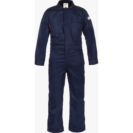 Coverall, 12.4 cal/sq cm ATPV, M, 30 in Inseam, Cotton, Zipper MPN:C08113M