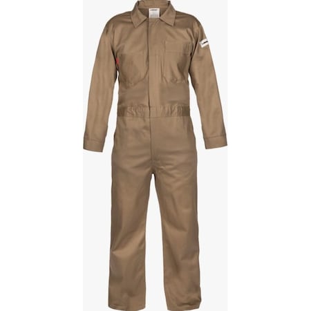 Coverall, 12.4 cal/sq cm ATPV, M, 30 in Inseam, Cotton, Zipper MPN:C08120M