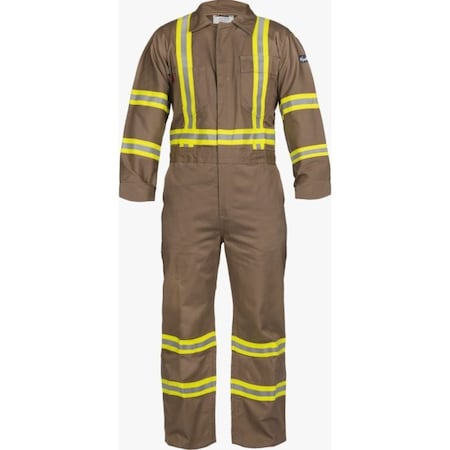 Coverall, 12.4 cal/sq cm ATPV, 2X-Large, 30 in Inseam, Cotton, Zipper MPN:C081RT20XXL