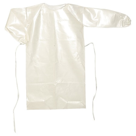 Chemical Resistant Bib Apron, ChemMax® 2, White, 53 in, 27 in x 49 in MPN:C44657