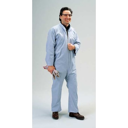 Coverall, L, 30 in Inseam, Pyrolon Plus, Zipper MPN:LS7412-LGB