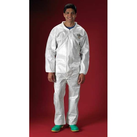Chemical Resistant Coveralls, Collared Coverall, M, ChemMax® 2, Elastic Wrist, Elastic Ankle MPN:PBLC44417-MD