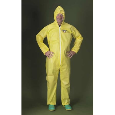 Chemical Resistant Coveralls, Hooded Coverall, M, ChemMax® 1, Elastic Wrist, Elastic Ankle MPN:PBLC5428-MD
