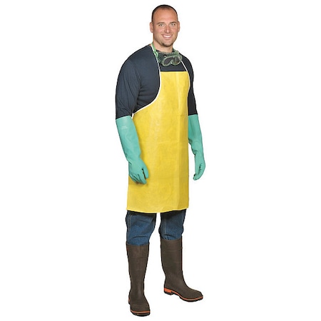 Chemical Resistant Bib Apron, ChemMax® 1, Yellow, 36 in, 27 in x 35 in MPN:PBLC650