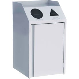 Lakeside® 23 Gallon Front Access Waste & Recycling Station 2 Compartments Stainless Steel 4312