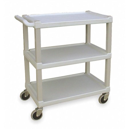 Utility Cart, Aluminum/Polyethylene, 300 lb Load Capacity, 3 Shelves, 32 1/2 in L, 17-1/8 W MPN:2000