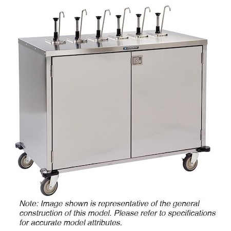 Condiment Cart w/Flat Top-8 EZ Serv Pumps Dispense Up to 4 Products MPN:70201