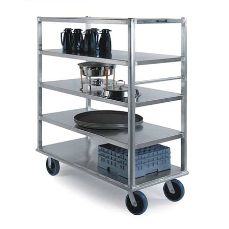 Aluminum Queen Mary Banquet Cart - 6 Shelf, All Edges Down, 27