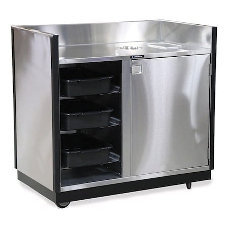 Mobile Bussing Station w/Stainless Steel Exterior-Holds (4) Bus Tubs MPN:4610