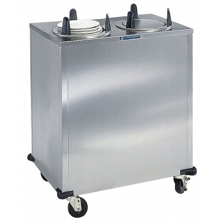 Non-Heated 2-Stack Plate Dispenser Cabinet; Fits Plates Up to 5