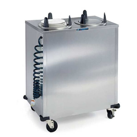 Heated 2-Stack Plate Dispenser Cabinet; Fits Plates 8-1/4