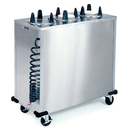 Regular Heated 3 Stack Plate Dispenser Cabinet; 7-3/8