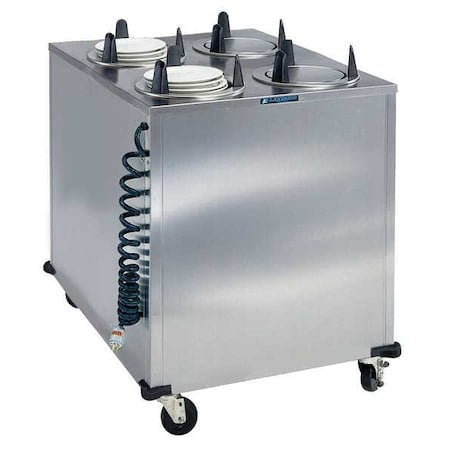 Heated 4-Stack Plate Dispenser Cabinet; Fits Plates 9-1/4