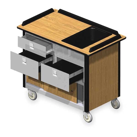 Hydration Cart, Mobil, Stainless, 45x26x38 MPN:69030LM