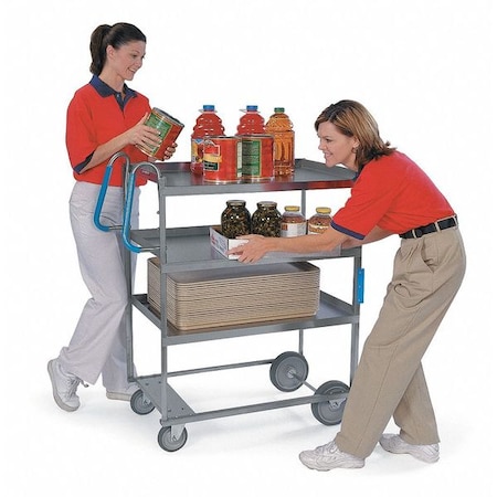 Stainless Steel Ergo-One Series 3-Shelf Cart; 700 lb Capacity, 18