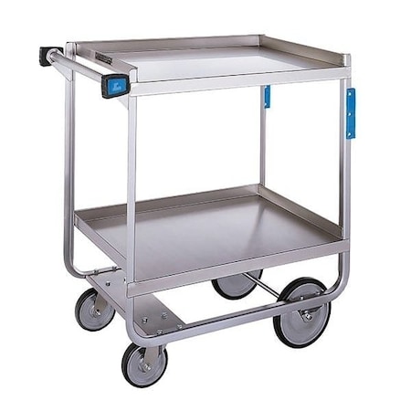Stainless Steel Utility Cart; 700 Lb Capacity, 2 Shelf, 15-1/2