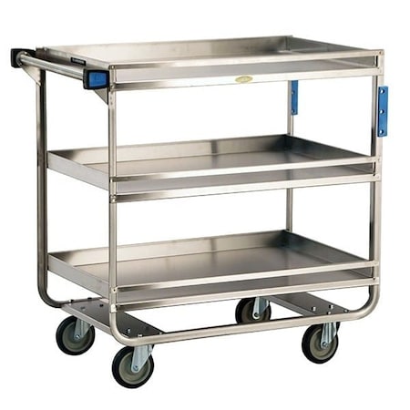 Stainless Steel Guard Rail Cart; 700 Lb Capacity, 3 Shelf, 21