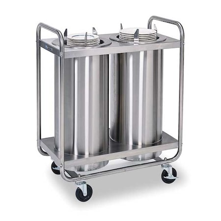 Adjustable Non-Heated 2-Stack Plate Dispenser;Fits Plates 8-3/4