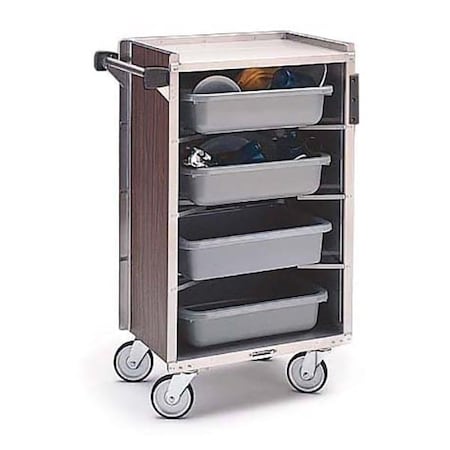 Enclosed Bussing Cart, 4 Shelf - 16