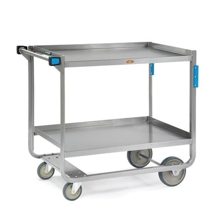 Stainless Steel 2 Shelf Cart, 1, 000 lb Capacity, 21