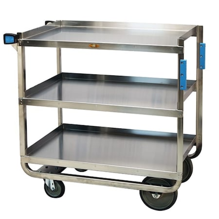 Stainless Steel 3 Shelf Cart, 1, 000 lb Capacity, 21