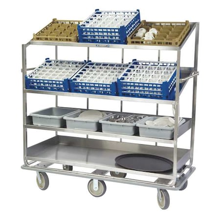 Glass Rack/Dish Sorting Cart; 2 Flat, 2 Angled 28