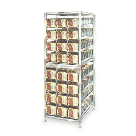 Stainless Steel Can Rack, Stationary - (144) 10 lb Cans or (192) 5 lb Cans MPN:478