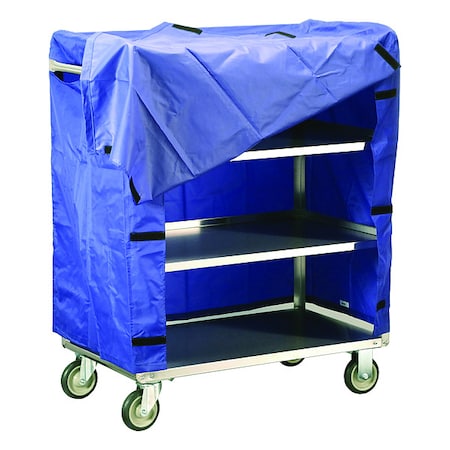 Stainless Steel 4-Shelf Linen Cart w/Cover, 500 lb Capacity-21