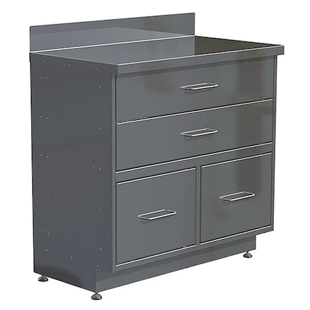 Supply Storage Cabinet, Stainless Steel, 40 in H, 36 in W MPN:43620