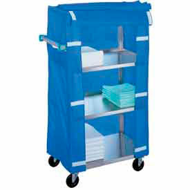 Lakeside® 442 Stainless Steel Linen Service Cart with Cover 500 lbs. Capacity 442
