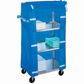Lakeside® 470 Stainless Steel Linen Service Cart with Nylon Cover 500 lbs. Capacity 470