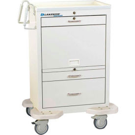 Lakeside® C-330-MUS-TW Unit Dose Medication Cart with Cassette 20 Bins 3 Drawers C-330-MUS-TW