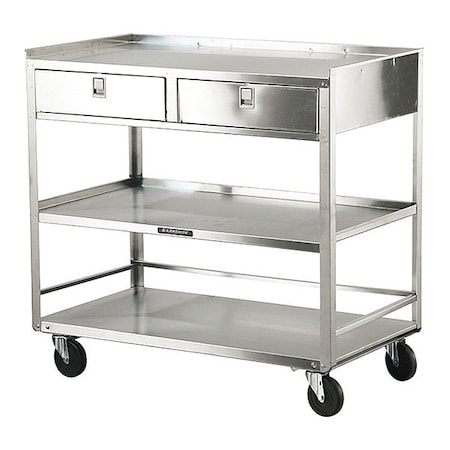 Stainless Steel Equipment Stand, (2)Drawers, (3)Shelves-500 lb Capacity MPN:474
