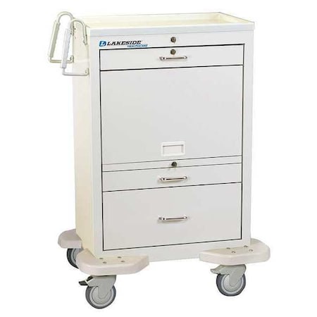 Medication Cart w/Cassette, 20 Bins and 3 Lockable Drawers MPN:C-330-MUS-TW