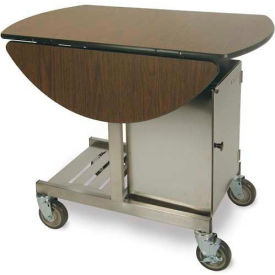 Geneva Tri-Fold Leaf Room Service Cart/Table Oval 36