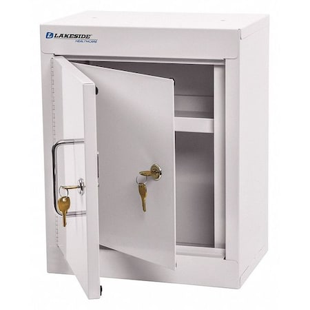 Narcotics Cabinet, (1) Shelf, Double Door, Double Lock - Beige MPN:LNC-11D